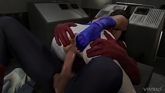 Blonde Babe Takes On Spider-Man'S Massive Penis In A Wild Ride