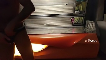 Secretly Recorded Man In Public Tanning Booth
