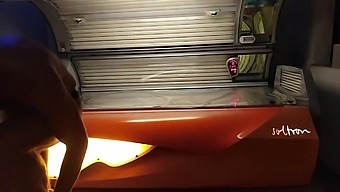 Secretly Recorded Man In Public Tanning Booth