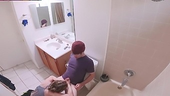 Masturbating Stepmom In The Bathroom Gives In To Step Fantasy