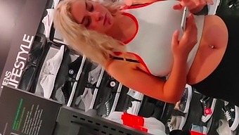 Mature Woman With Big Breasts Goes Shopping