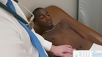 Petite Black Twink Bareback Fucked By Doctor After Medical Exam