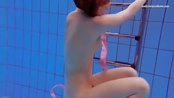 Katka Matrosova Enjoys Nude Solo In The Pool.