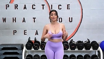 Roxie Sinner With Unadulterated Breasts Yowls While Being Messed Around In The Gym.
