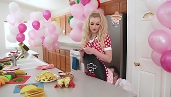 A Blond Blonde Terminates Insane Kitchen Coitus Subjugations With The Top-Notch Facial.