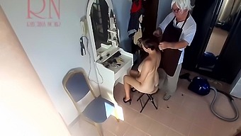 Camera On The Outside Of Nude Barbershop. A Furry Comb Creates Her Undressed Female Ho Plunge Her Fairness. Barber, Matureness. Cam 21 From A Online Camera.