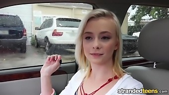 Pov Fucking Of A Blonde Smoker With Big Cock In The Car