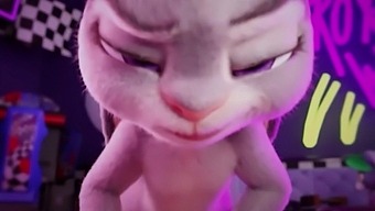 Enjoyable Fem-Bunny Judy Hopps Bounds Frenziedly On A Big Cock - 3d Animation