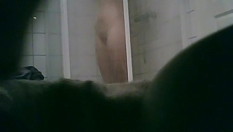 Voyeuristic Capture Of Blonde Taking A Shower