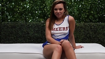 Cute Cheerleader Lena Makes A Black Dick Disappear In Her Cunt