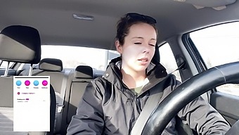 Public Masturbation With A Small Tits Girl In Car!