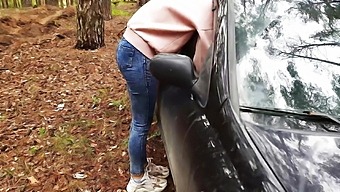 Teen Russian Slut Gets Caught In A Doggystyle Car And Forced To Fist