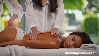 Cindy Shine'S Long Hair And Natural Tits Get A Sensual Massage And Play With Sex Toys