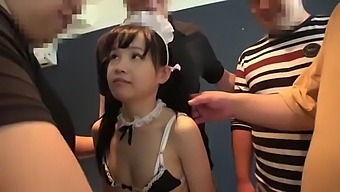 Petite Asian Teen Gets Deepthroated In A Group Sex Scene