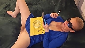 Amateur Babe Enjoys Smoking And Using Sex Toys