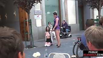 Bdsm Babe Takes Control In Public Setting