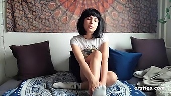 German Teen With Big Natural Tits Teases Herself With Toys