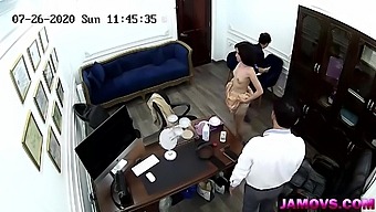 Teen (18+) Caught On Camera In The Office