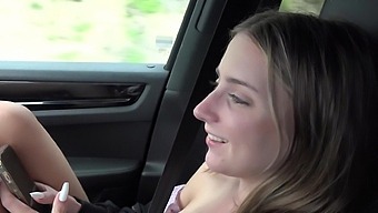 Macy Meadows Gets Her Foot Fetish Satisfied In Car