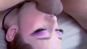 Goddess With Heavy Makeup Gets Facial Cumshot In Amateur Video