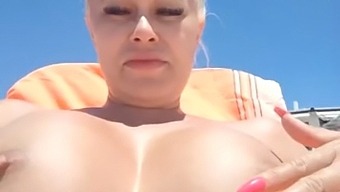 Mature Russian Milf Strips Down To Nothing On The Beach