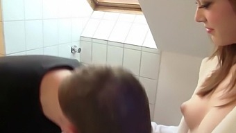 German Milf Gets Her Pussy And Mouth Fucked By A Repairman