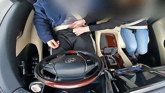 Wife Gets A Handjob In The Car