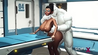 Robot Fucks Big Tits And Ass Of Busty Ebony In 3d Porn Video