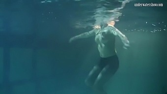 Teen (18+) Beauty Bulava Lozhkova Swims In The Water