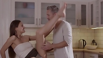 Tina Kay'S Sensual Blowjob And Pussy Licking In A Steamy Kitchen Scene