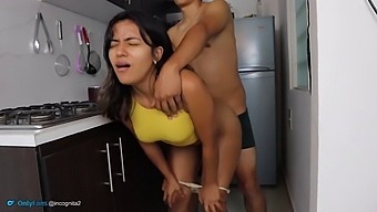 18+ Latina Teen Gets Fucked Hard By A Sexy Cook