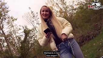German Blonde Gets A Rough And Dirty Outdoor Fuck From Behind