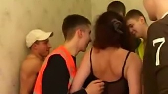 Russian Milf Enjoys A Wild Group Sex Party