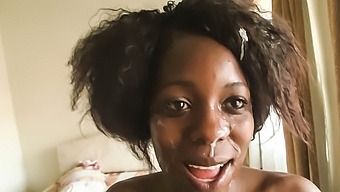 Hardcore Blowjob And Facial For Beautiful Black Agent