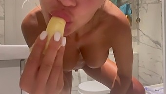 Big Natural Tits Milf Monika Fox Enjoys A Banana In Her Pussy And Asshole