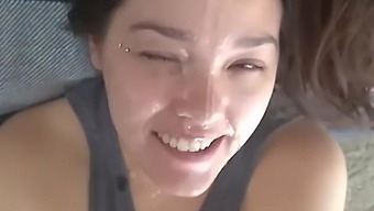 A Compilation Of Pov Scenes Featuring A Beautiful Wife Receiving Her Man'S Cum On Her Face