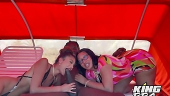 Cock And Pussy Action In This Hot Threesome With Two Girls