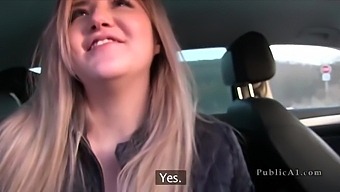 Amateur Blonde Babe Gets Deepthroat By A Stranger In His Car