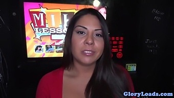 Big Tits Latina Gives A Blowjob And Gets Fingered Before Getting Fucked In A Threesome