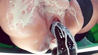 Cellulite-Covered Mama Gets Drilled By Dildo In Pov