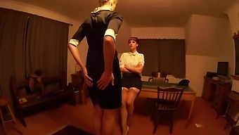 Brunette Beauty Gets Dominated In The Office With Severe Spanking