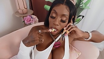 Mystique, An Ebony Pornstar With Natural Big Breasts, Engages In Oral Sex And Has Intense Intercourse With A Couple