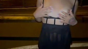 Amateur Latina Gets Oral And Penetrative Sex In A Public Outdoor Setting At Night