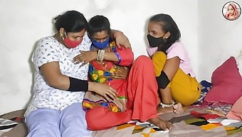 Three Indian Women Enjoy A Wild Foursome With A Charming Young Man
