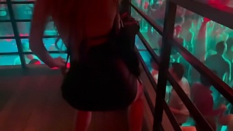 Aroused Blonde Woman In The Club