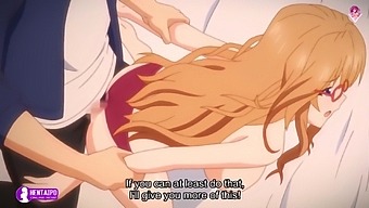 Anime Babe With Glasses Gets A Handjob And Facial From Her Neighbor