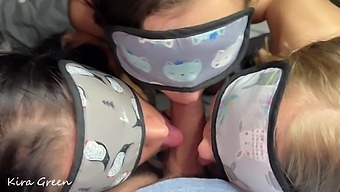 Horny Blindfolded Girls Give A Fortunate Guy An Amazing Pov Ffm Experience